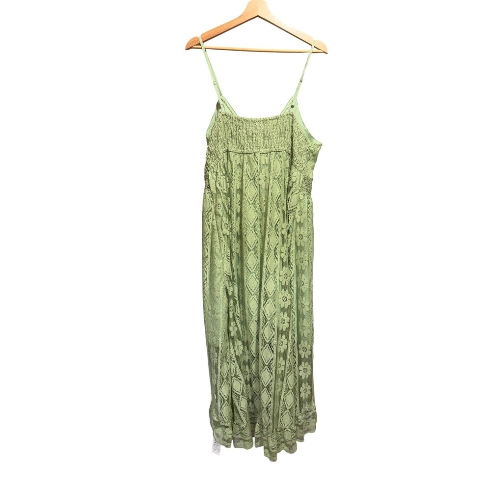 Cupshe Boho Floral Lace Crochet Maxi Dress XXL Sage/Mint Boho Whimsy Western - Picture 3 of 11